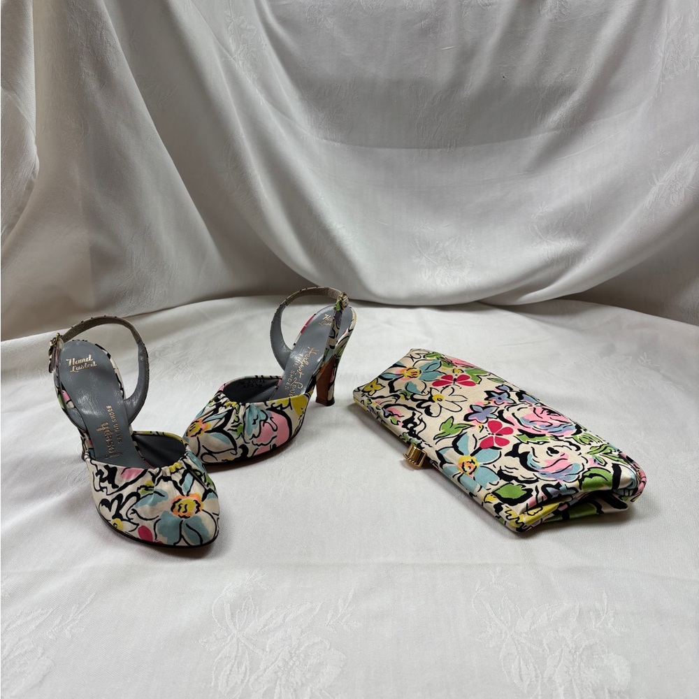 Vintage 40s heels and matching handbag